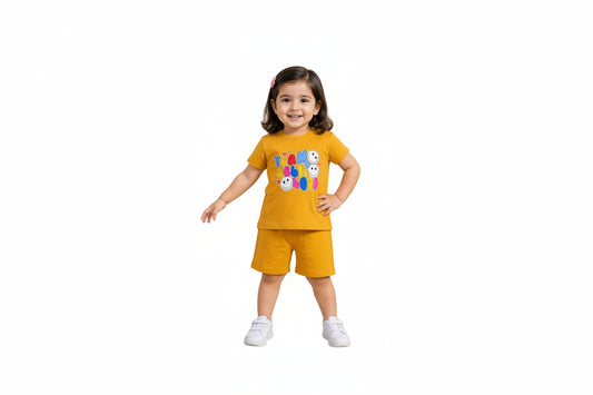 Girls half sleeves suit